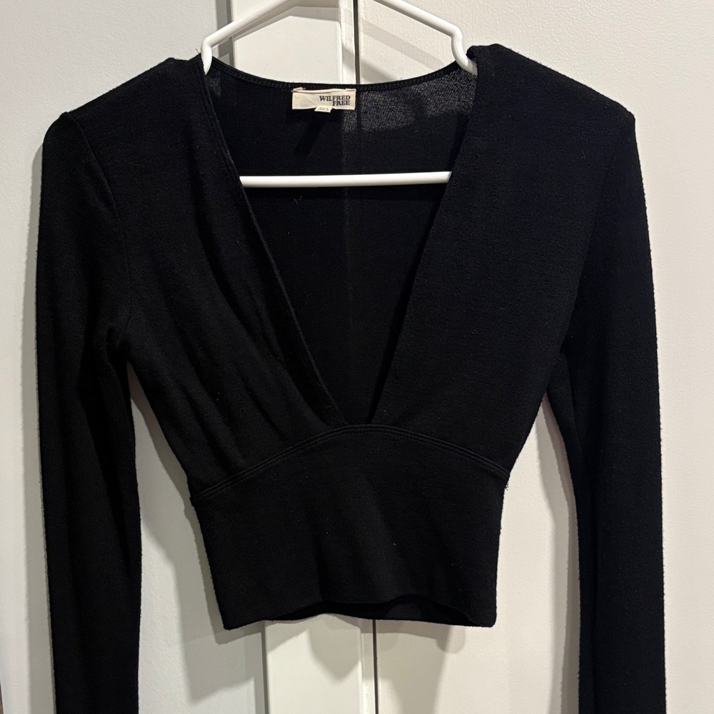 Wilfred Black Deep V-Neck Bodysuit